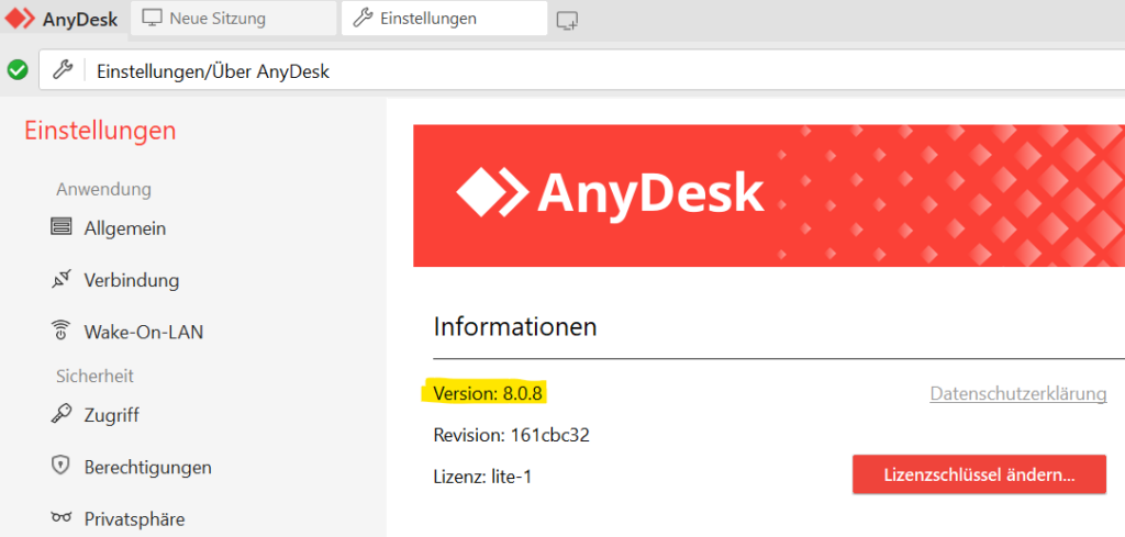 AnyDesk Version 8.0.8